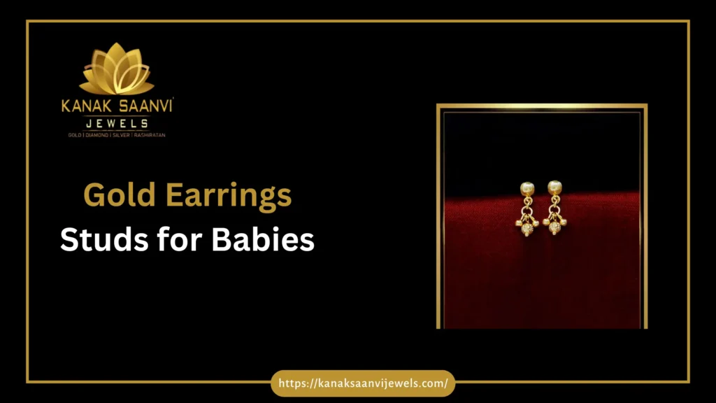 Gold Earrings Studs for Babies